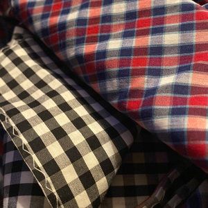 Original Penguin Cotton Pocket Square Duo Plaid Gingham